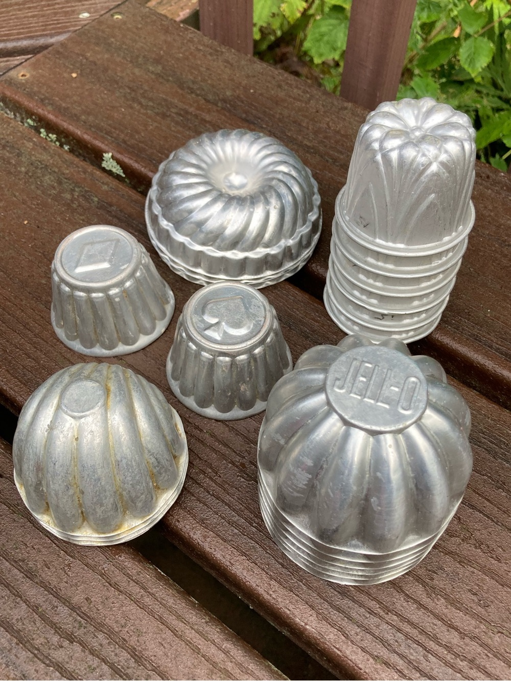 Vintage Aluminum Jello Gelatin Molds Lot of 21 6 Designs JELL-O Retro Kitchen